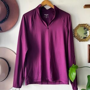 RHÔNE Session 1/4 Zip performance long sleeve shirt Purple Men’s SIZE SMALL